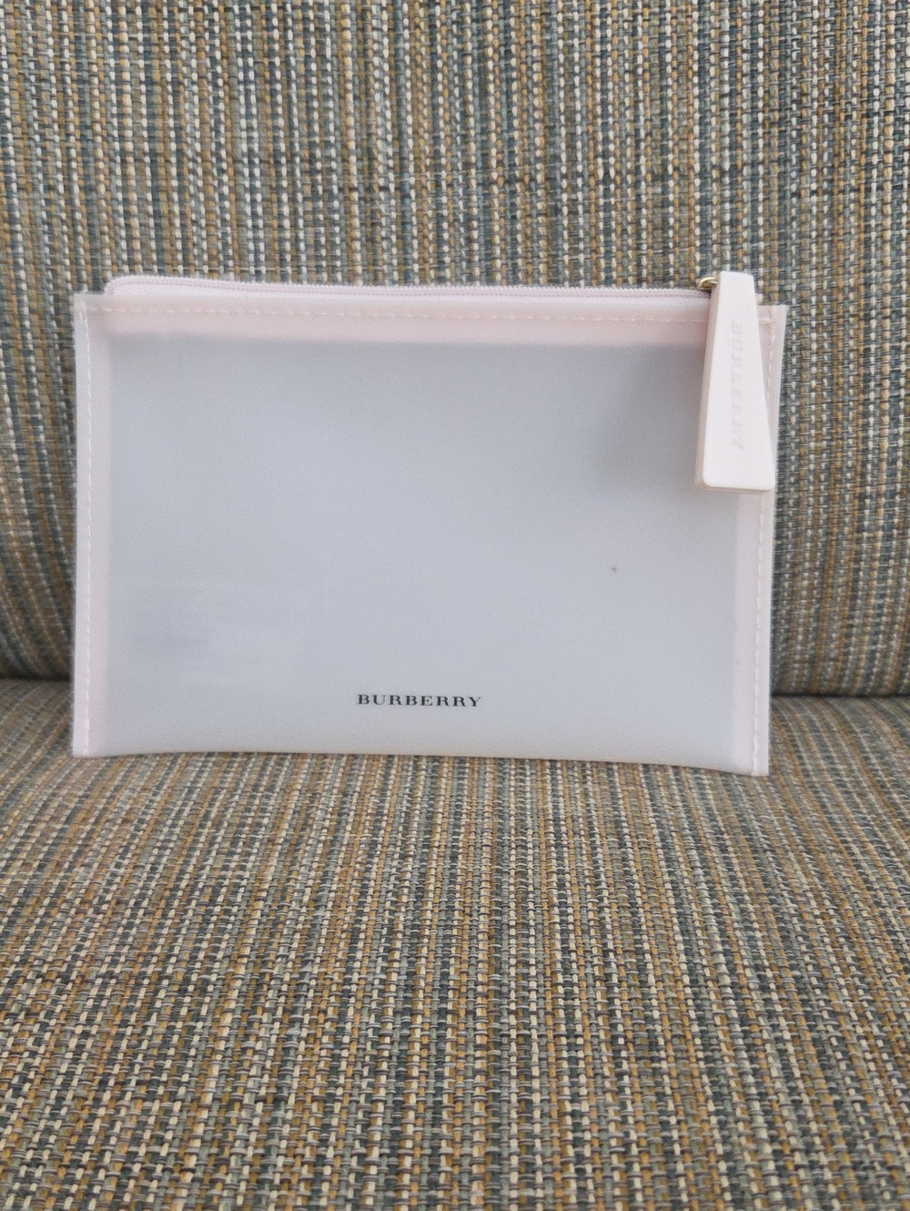 Burberry Pink Trim Clear Pouch